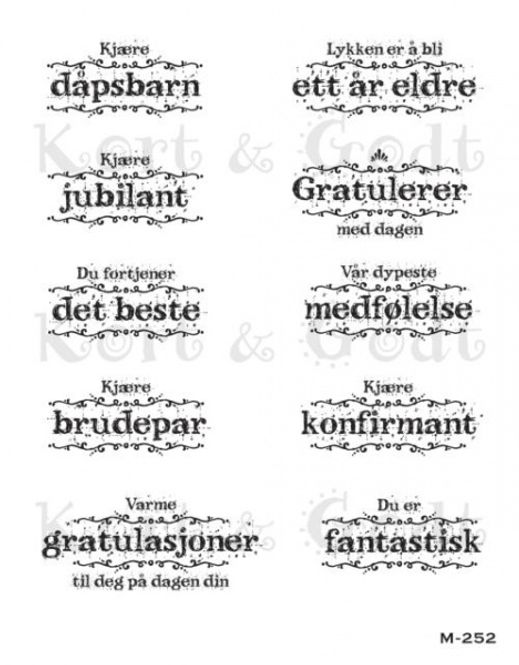 Hovedbilde Kort & Godt stempel M-252