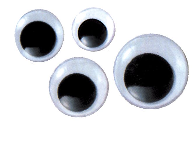 Hovedbilde Plastøyne 10mm lime 100stk.