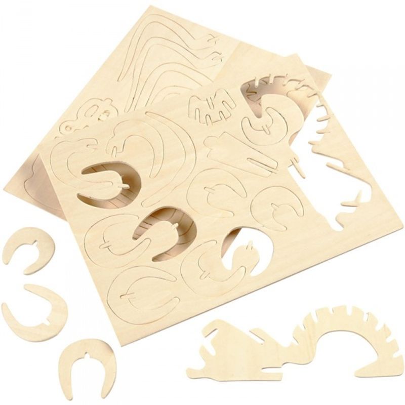 3D Puzzledyr, str. 18x22 cm, kryssfiner, edderkopp, 1 stk. 