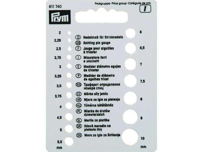 Hovedbilde Prym Strikkepinnemåler 2-10mm