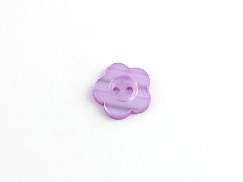 Knapp - Blomst  20mm Lilla