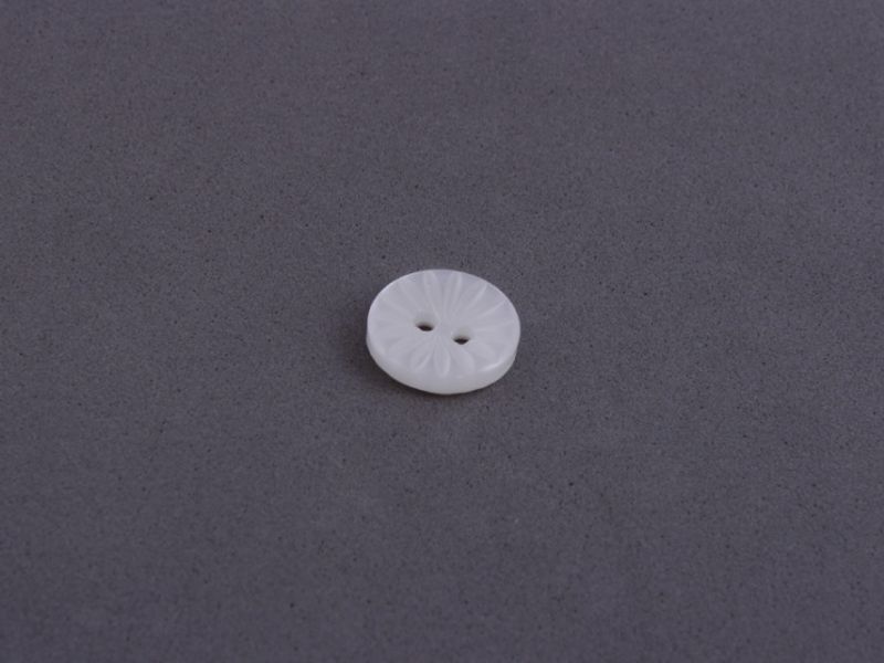 Knapp  Blomst  13mm  Hvit