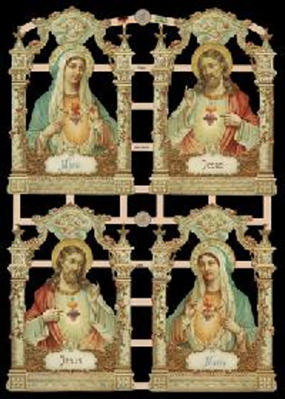 EF-7366 Glansbilder - Jesus & Maria