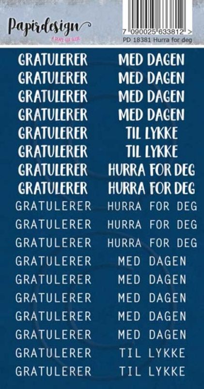 Papirdesign - 18381 Hurra for deg