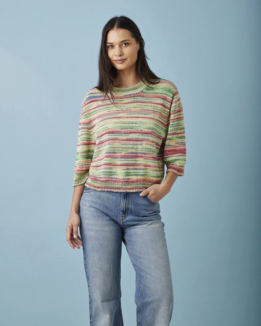 Hovedbilde T-shirt med sænket skulder - ...