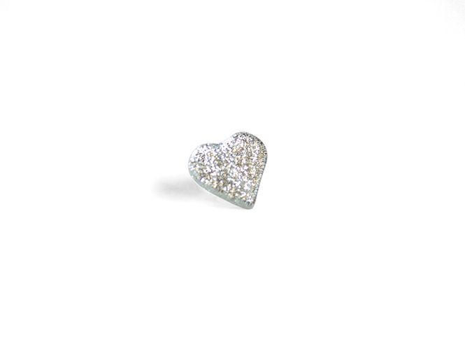 Hovedbilde Knapp Hjerte glitter  11mm  ...