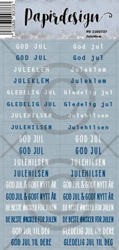 Papirdesign - Juleklem, blå